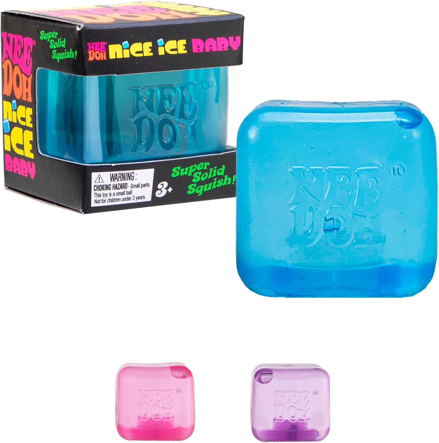 Needoh Nice Ice Baby - Sensory Squeeze Toy - Super Solid Squish - 1.25" Wide - Color May Vary (Pack of 1)